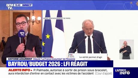 Budget 2026: pour Antoine Léaument (LFI), "François Bayrou ment sur la question des comptes publics"