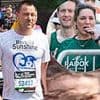 John Terry races to the finish line with bleeding nipples as red-faced Kelly Brook and Joel Dommett struggle in the heat alongside a host of stars running the 2025 London Marathon