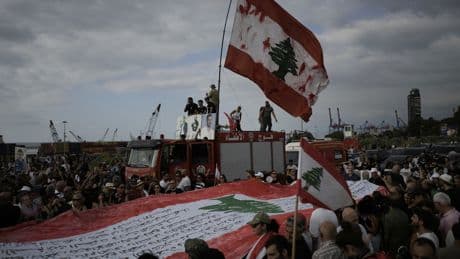 Hundreds gather to mark five years since Beirut blast