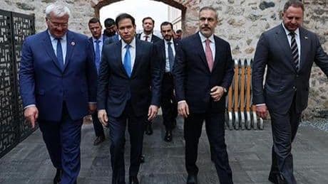 Dolmabahçe'de Türkiye-ABD-Ukrayna Üçlü Toplantısı başladı! İlk görüntüler