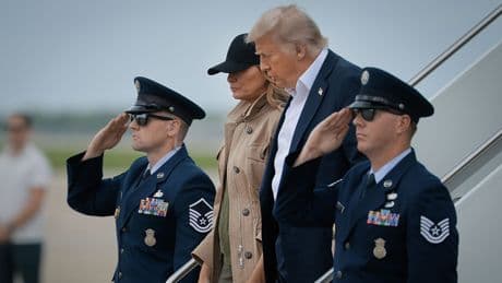 President Trump defends federal flooding response in Texas visit