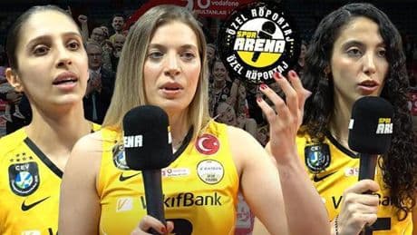 Şampiyon Vakıfbank'ın yıldızları Cansu Özbay, Derya Cebecioğlu ve Deniz Uyanık Spor Arena’ya konuştu: 'Fenerbahçe'yi 3-0 yenmeyi beklemiyorduk! Giovanni bize asla acımıyor'