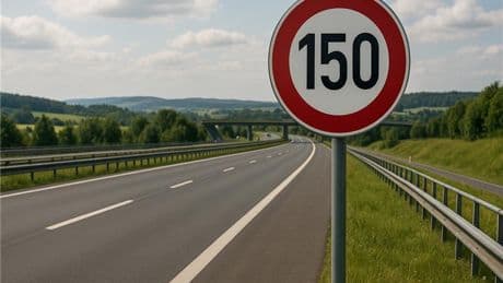 Schilder stehen: Deutsches Nachbarland führt Tempo 150 ein