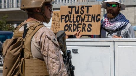 What are hundreds of Marines still doing in LA? Not much.