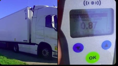 La multa de varios miles de euros que le caerá a un camionero por dar 0,87 mg/l en un control