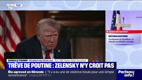 Accord de paix entre l'Ukraine et la Russie: "Peut-être que ce n'est pas possible", estime Donald Trump