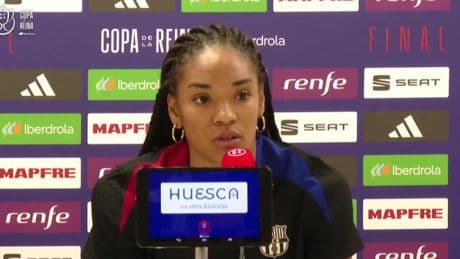 Salma Paralluelo: "El vestuario está bien anímicamente, queremos ganar mañana la final "
