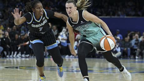 Liberty break single-game WNBA 3-pointers record, pass physicality test in blowout win over Sky