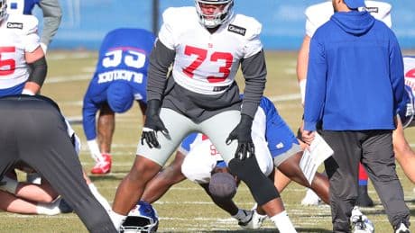 Giants’ Evan Neal showing good early signs at new guard positions