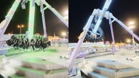 Lunaparkta korkunç kaza: Eğlence aracı ortadan ikiye kırıldı