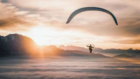 Paraglider who flew to watch the sunset left baffled as police turn up