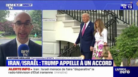 Conflit Israël-Iran: Donald Trump appelle les deux pays à "trouver un accord"
