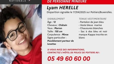 Disparition de Lyam dans la Vienne: la mère du garçon de 12 ans affirme qu'il a fugué