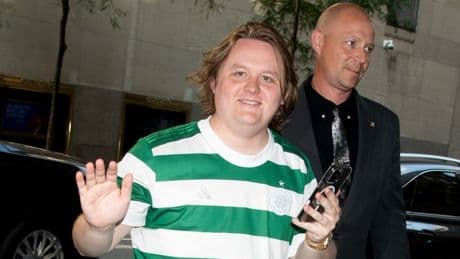 Lewis Capaldi spotted in Celtic top as he arrives for The Tonight Show appearance in New York