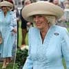 Queen Camilla is stylish in blue as she steps out at the final day of the York races