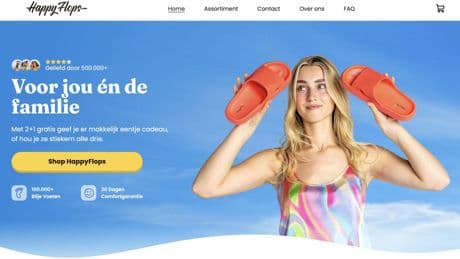 Veelgeprezen HappyFlops zijn volgens consumenten een dropship-flop