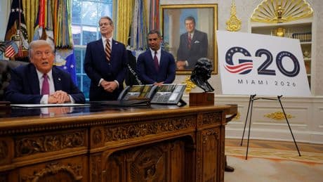 Trump anuncia que la cumbre del G20 en 2026 se celebrará en EE.UU. después de casi 20 años