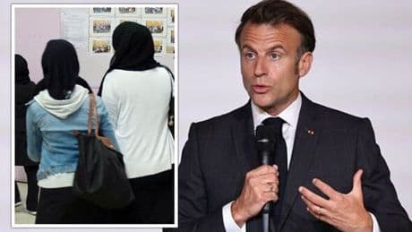 Fury in France as Emmanuel Macron's party tries to introduce headscarf ban for under-15s