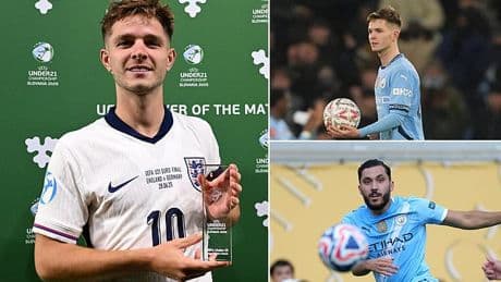 James McAtee attracts interest from FIVE Bundesliga sides after £25m Man City starlet captains England's U21s to European Championship success