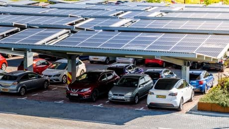 Miliband sets out proposals for solar canopies above car parks