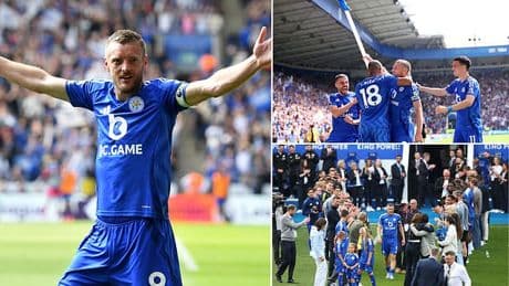 Leicester 2-0 Ipswich: Jamie Vardy scores 200th goal in 500th and final appearance for the Foxes