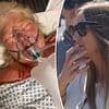 Pregnant mother, 39, who launched a brutal attack on a 'random' pensioner at a FUNERAL walks free from court