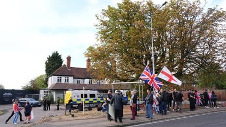 Protesters gather again at Epping asylum hotel