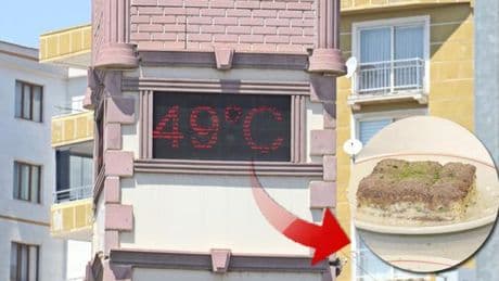 Kentte öğle saatlerinde hayat durdu! Hava sıcaklığı 49 dereceye çıktı | Vatandaş sıcaktan korunmanın yolunu buldu