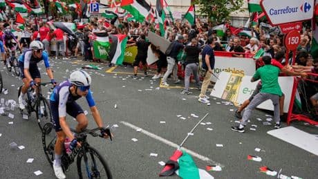 Radsport: Pro-Palästina-Proteste bei der Vuelta: Elfte Etappe ohne Sieger