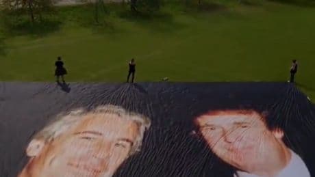 Massive photo of Trump and Epstein unveiled outside Windsor Castle