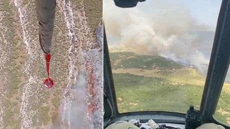 Tarım arazisindeki yangın ormana sıçradı: Hava ve kara ekipleri seferber oldu