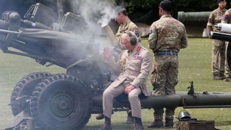 King Charles fires gun showing off 'faultless' technique - and gets new job offer