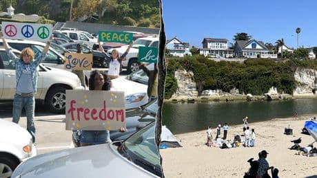 California beach ‘Resist!’ protest pushes ‘kindness’ while calling to ‘86 47’ in anti-Trump message