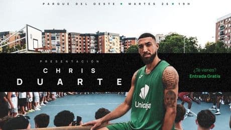 El Unicaja prepara un presentación "especial" para Chris Duarte