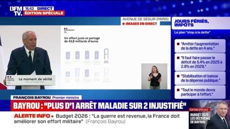 "Les retraites, dans leur montant, ne baisseront pas", assure François Bayrou
