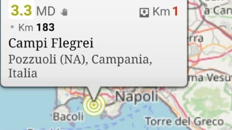 Terremoto a Napoli di 3.3, epicentro ai Campi Flegrei: allarme tra la gente anche a Pozzuoli