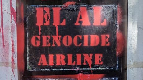 «Genocide Airline» : les locaux de la compagnie israélienne El Al dégradés à Paris