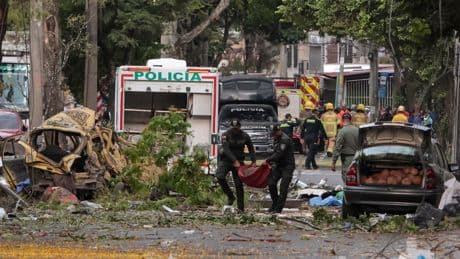 Achttien doden bij aanslagen Colombia, onder meer op politiehelikopter