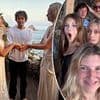 Sunsoaked socialites! Lady Mary Charteris and Jazzy De Lisser lead group of jet-setting models at ultra-luxurious holiday - as they watch pal Sienna Miller 'get married'