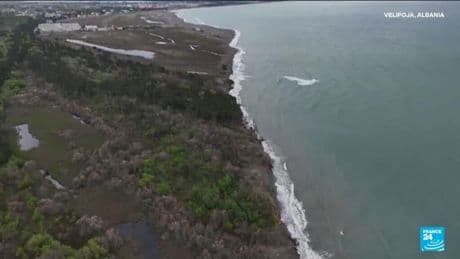 Albanian coastline affected by climate change, erosion and rising tourism