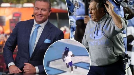 Kirk Herbstreit left stunned after he unknowingly jinxes Bill Belichick, UNC before back-breaking TD