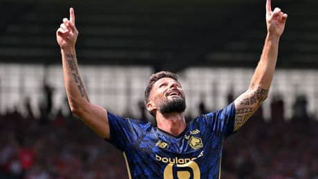 Brest-Lille: "Ça a été un moment spécial pour moi", l'émotion de Giroud après son retour en Ligue 1