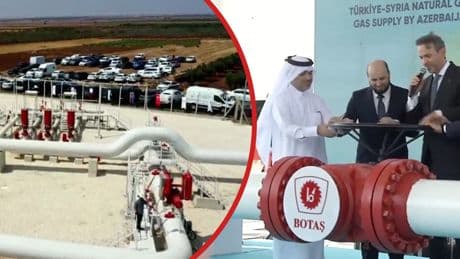 Tarihi gün! Türkiye'den Suriye'ye ilk doğal gaz akışı başladı