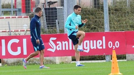 Galarreta se ejercita al margen de sus compañeros