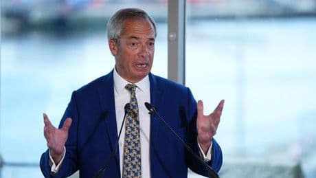 Nigel Farage met by protesters on visit to Scotland as he criticises Holyrood funding