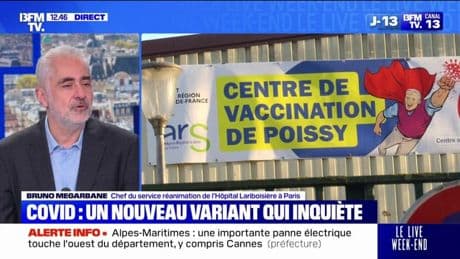 Nouveau variant Covid: "Le virus circule en France" explique Bruno Mégarbane, chef du service réanimation de l'Hôpital Lariboisière à Paris