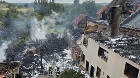 Village set alight by ‘lightning strike’ causing £860,000 in damage