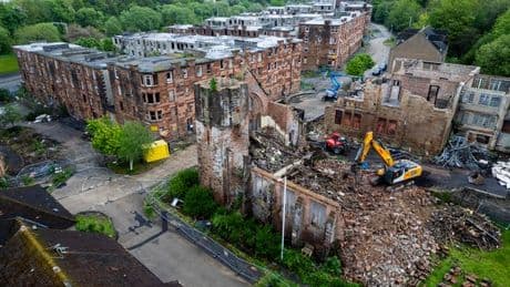 Demolition of Scotland's 'Chernobyl' begins as workers move in on abandoned ghost town