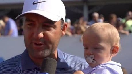 Scottie Scheffler almost tears up after Amanda Balionis question at CJ Cup Byron Nelson