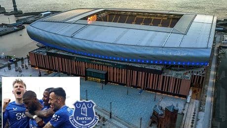 Fans mock Everton's new stadium name on Bramley-Moore Dock ahead of Goodison Park farewell